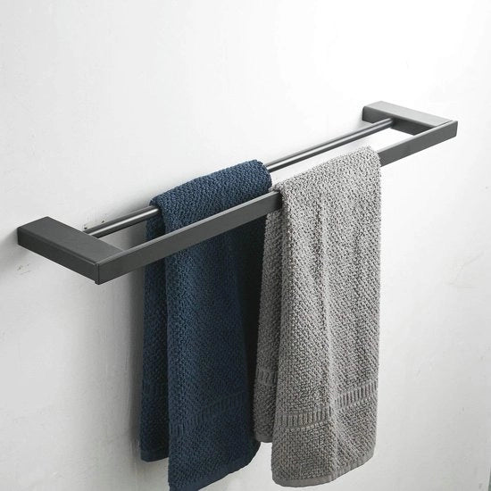 Maniglia per asciugamani a muro singola con fissaggio alla parete in acciaio inox 304 lucidato a olio con finitura bronzo 40 cm