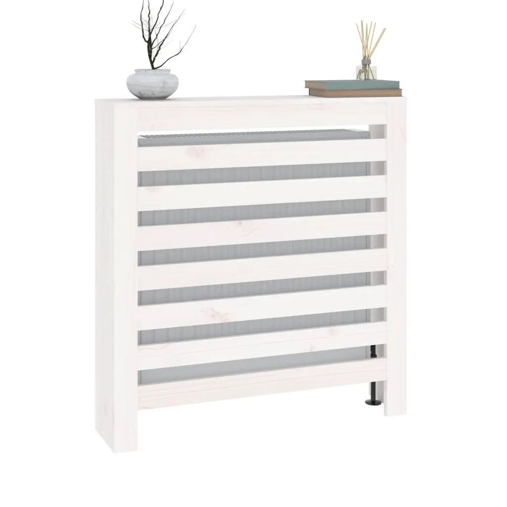 Copertura Termosifone Bianca 79,5x19x84 cm Legno Massello Pino cod mxl 78395