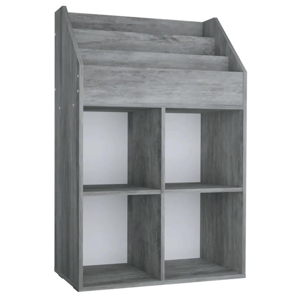 Portariviste per Bambini Grigio Cemento 71x30x114 cm Truciolato cod mxl 65409