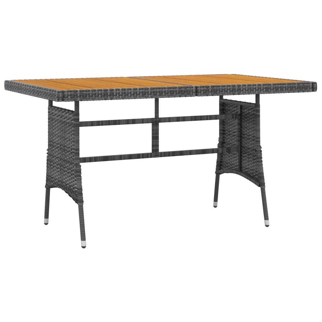 Set da Pranzo per Esterni 5 pz in Polyrattan Grigio cod mxl 35719