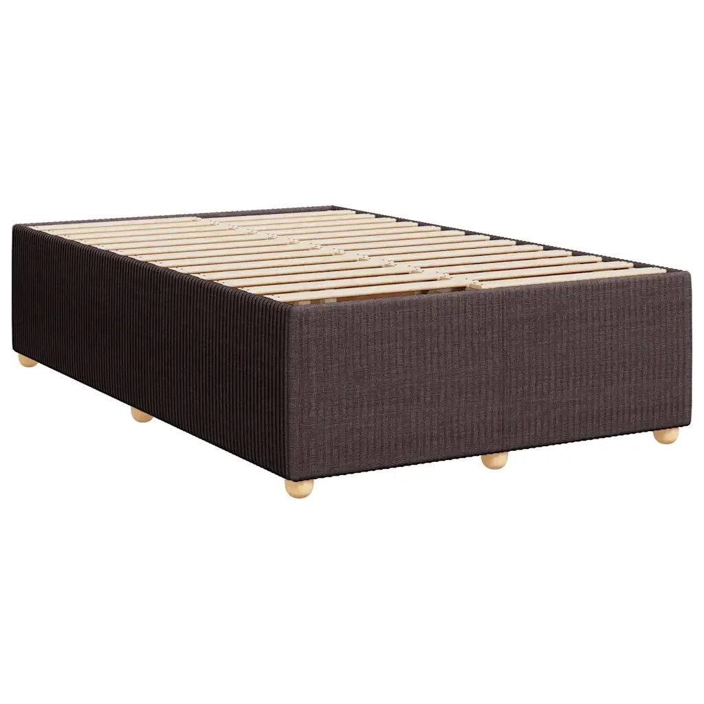 Giroletto a Molle con Materasso Marrone Scuro 120x200cm Tessuto 3294319