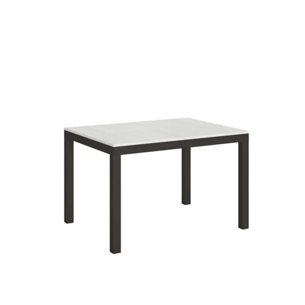 Tavolo allungabile 120/224x90 cm Everyday Evolution colore bianco frassino telaio e gambe antracite