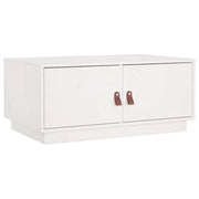 Tavolino da salotto | Tavolino da caff¨¨ | Tavolino da Soggiorno Bianco 80x50x35cm in Legno Massello di Pino
