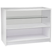 Bancone C1200 Bianco da Negozio e Reception Elegante Solido Robusto con Ripiani