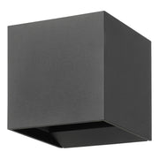 Applique Esterno Contemporanea Calpino 3 Alluminio Grigio Vetro Bianco Led