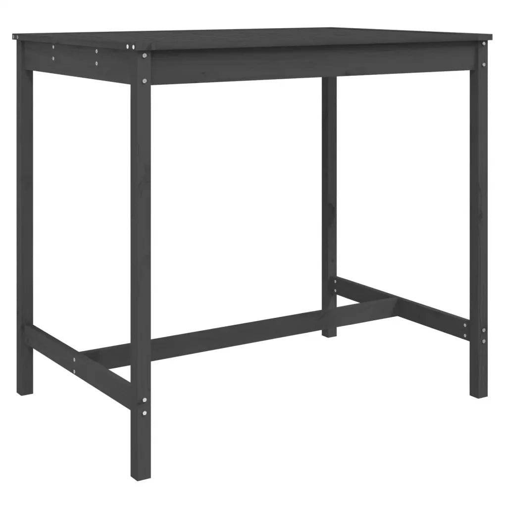 Set Bar da Giardino 5 pz | Set Salotto da Giardino Grigio in Legno Massello di Pino