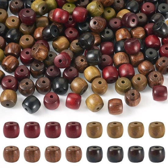 Kralen in legno 40 pezzi - Kralen naturali in legno - Kralen a distanza - Attrezzi per gioielli - Attività DIY - Per bracciali/colli