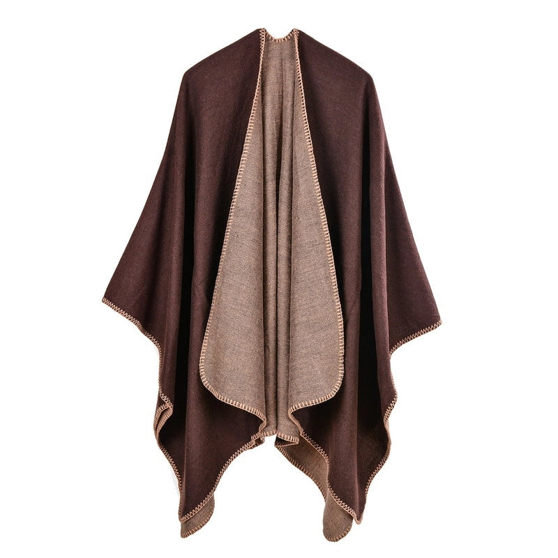 Sciarpa double face, in classico cashmere, mantella/scialle versatile e semplice