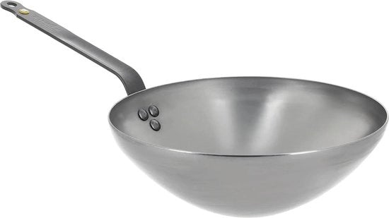 Wok in Acciaio di Carbone - Piatto da Cottura per Induzione - 5618.28