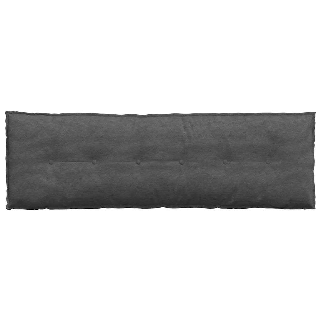Cuscino per Schiena Grigio scuro 160 x 50 cm Tessuto in Cords 42014909