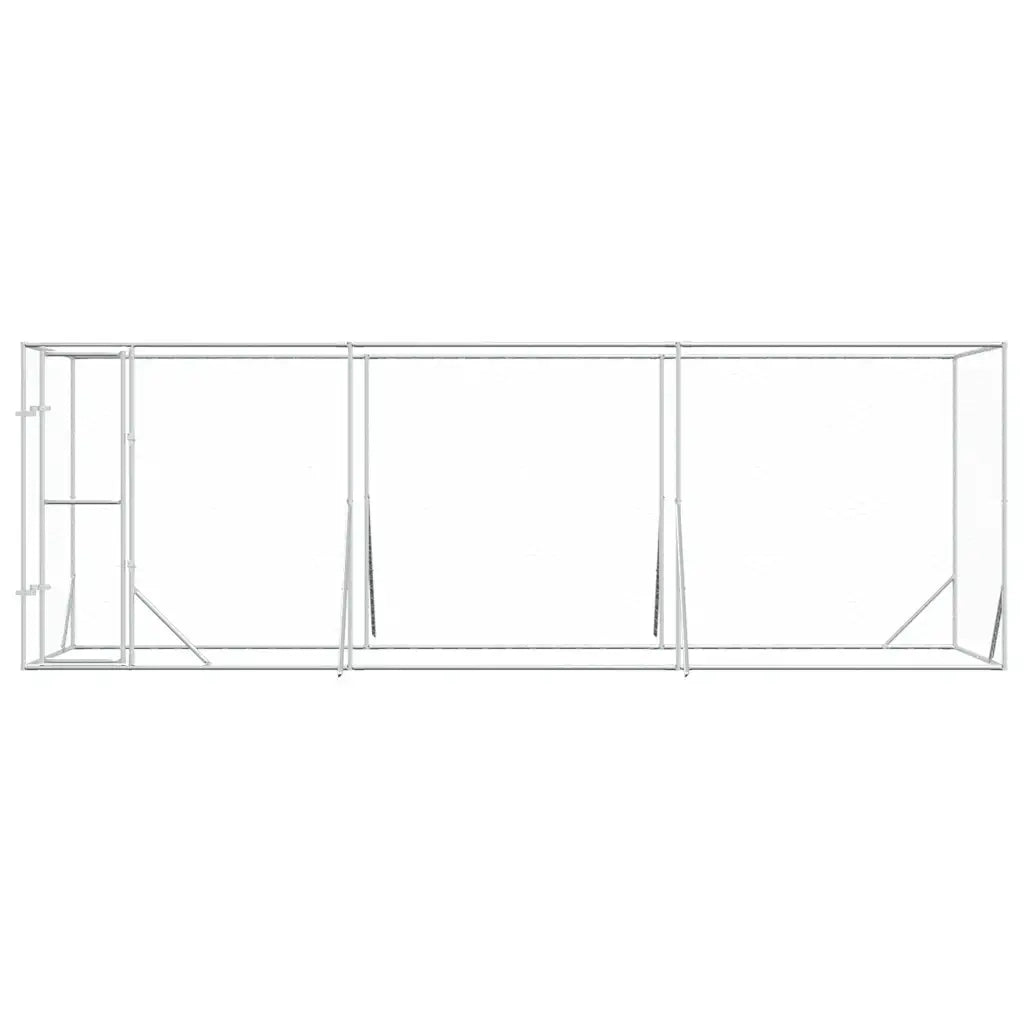 Cuccia per Cani da Esterno Argento 6x2x2 m in Acciaio Zincato CFW2169415
