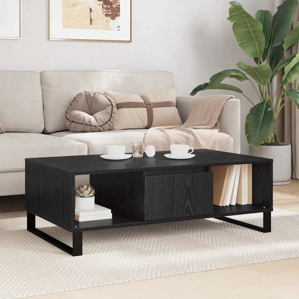 Tavolino da salotto Rovere Nero 104 x 60 x 35 cm 882594