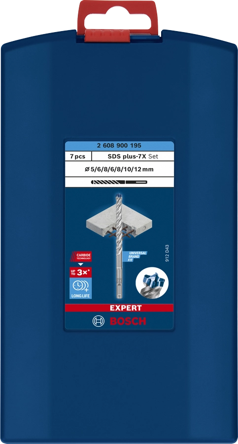 Set punte Bosch Expert SDS Plus-7X 7 pezzi 2608900195