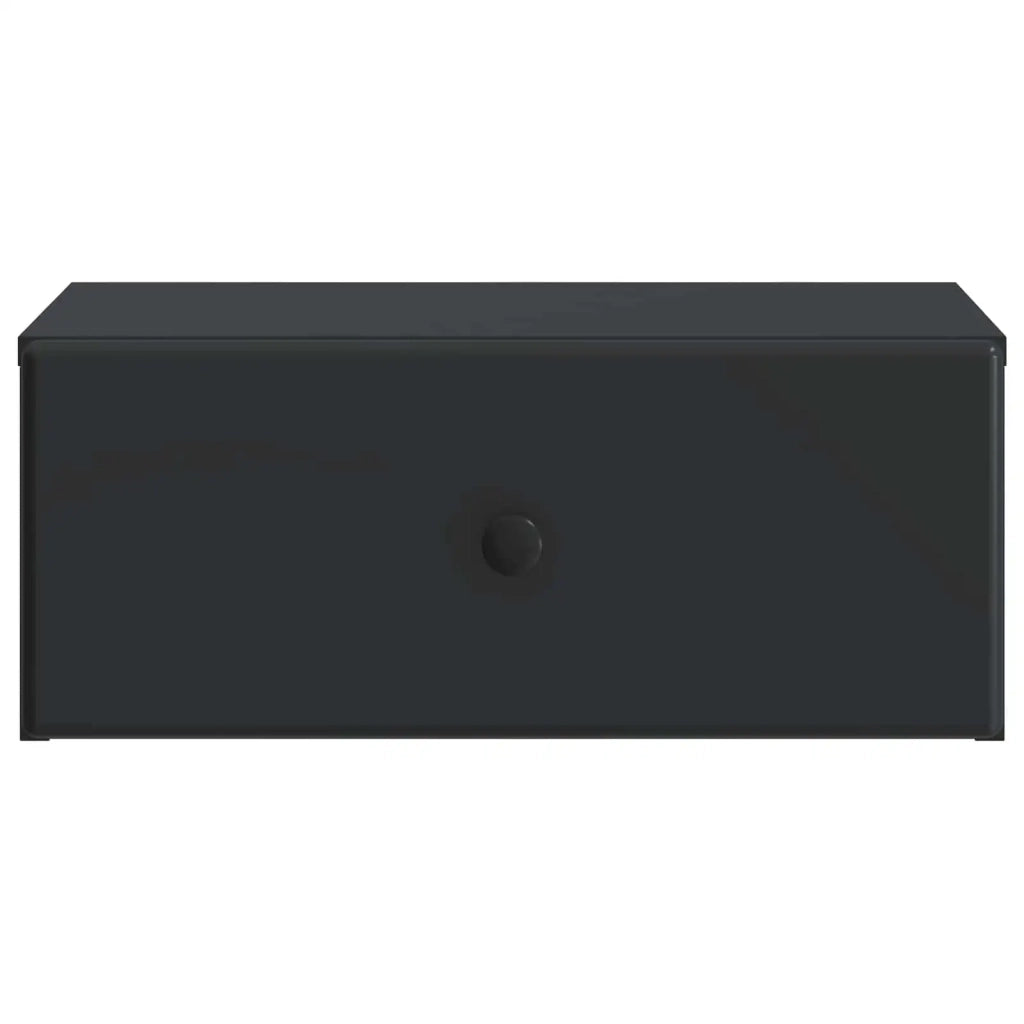 Mobiletto da notte a muro con cassetto Nero 49 x 34,5 x 20 cm 899127