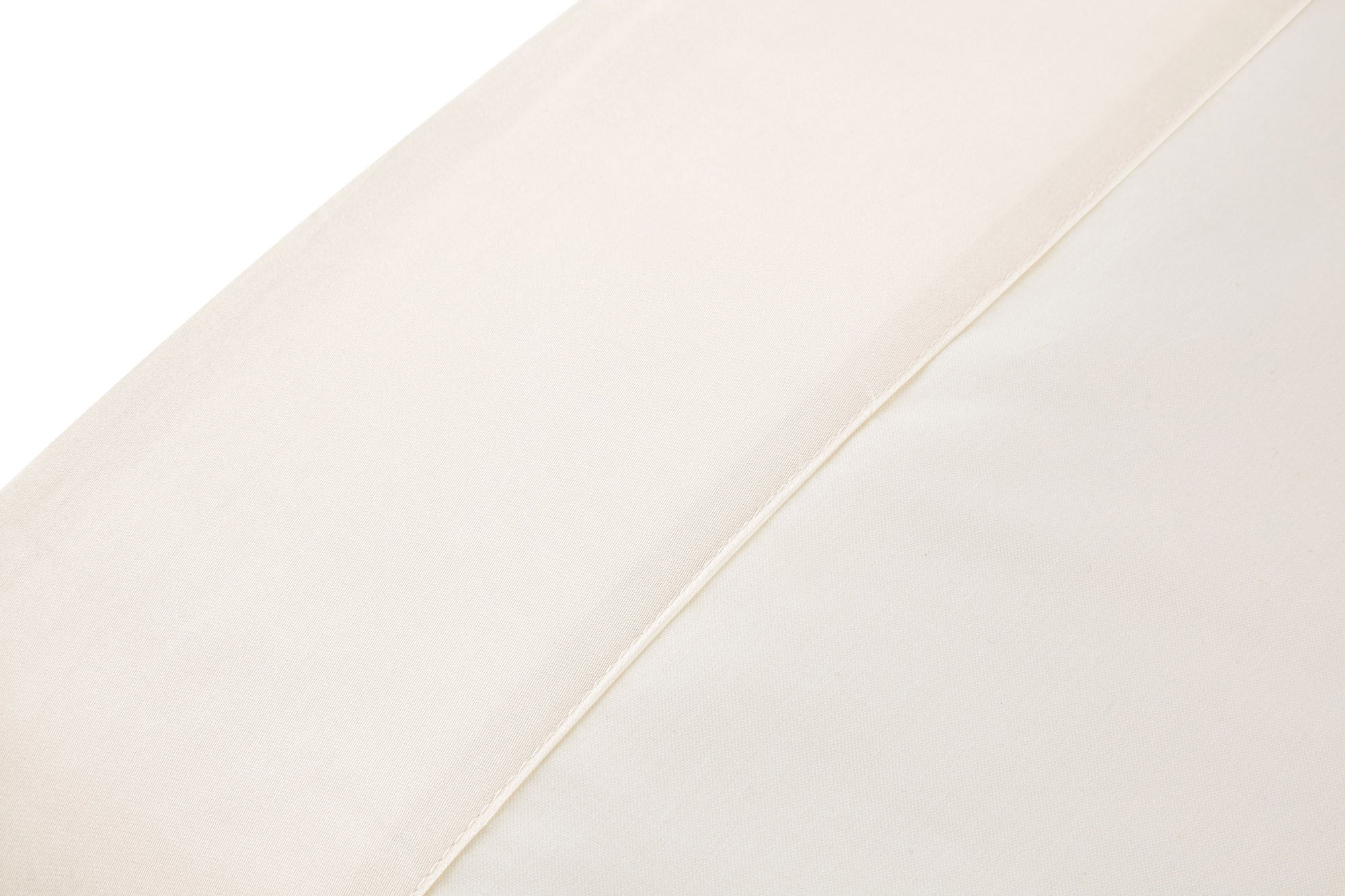 Set Lenzuola 1 Piazza e Mezzo Sopra Sotto e Federe Bordi in Raso Garrini Eveline Avorio/Avorio