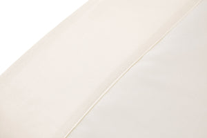 Set Lenzuola 1 Piazza e Mezzo Sopra Sotto e Federe Bordi in Raso Garrini Eveline Avorio/Avorio