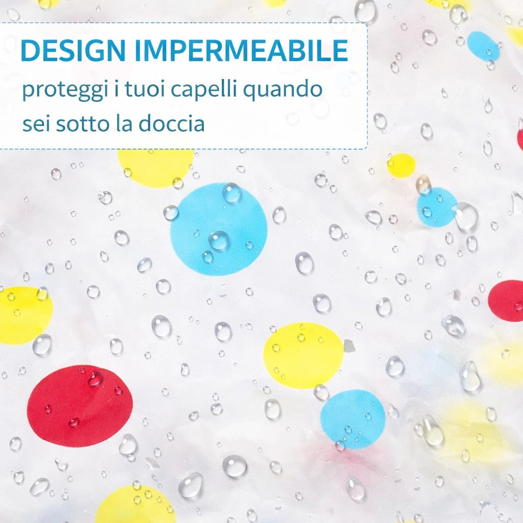 4 Cuffie Per Capelli Cuffia Doccia Impermeabile Protezione Bagno Igiene Spa90610