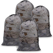 Waschzak Grosso per Lavatrice e Stoviglie, Biancheria Intima, Calze, Mutande, Calze e Abbigliamento Bambino 70 x 90 cm (4 pezzi - Nero)