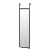 Specchio per porta grigio 125x35 cm - Cornice in MDF, leggero e facile da appendere, stile nordico