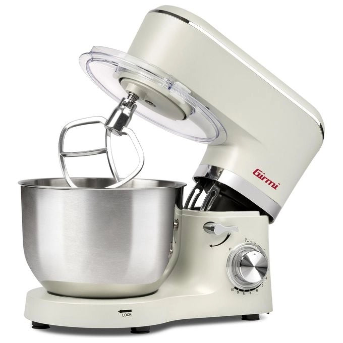 Girmi IM47 Sbattitore con base 1300 W Beige, Acciaio inox