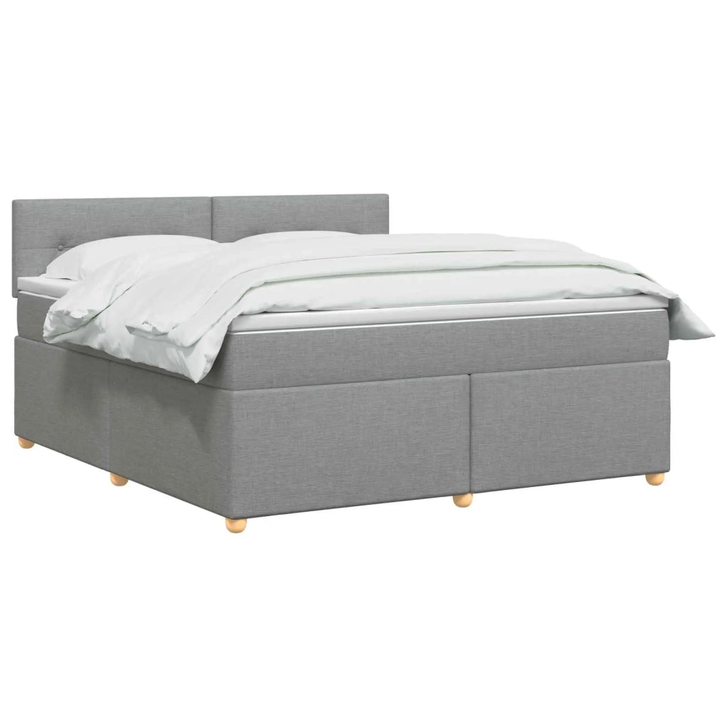 Letto box spring con materasso Grigio Chiaro 160 x 200 cm 3450993