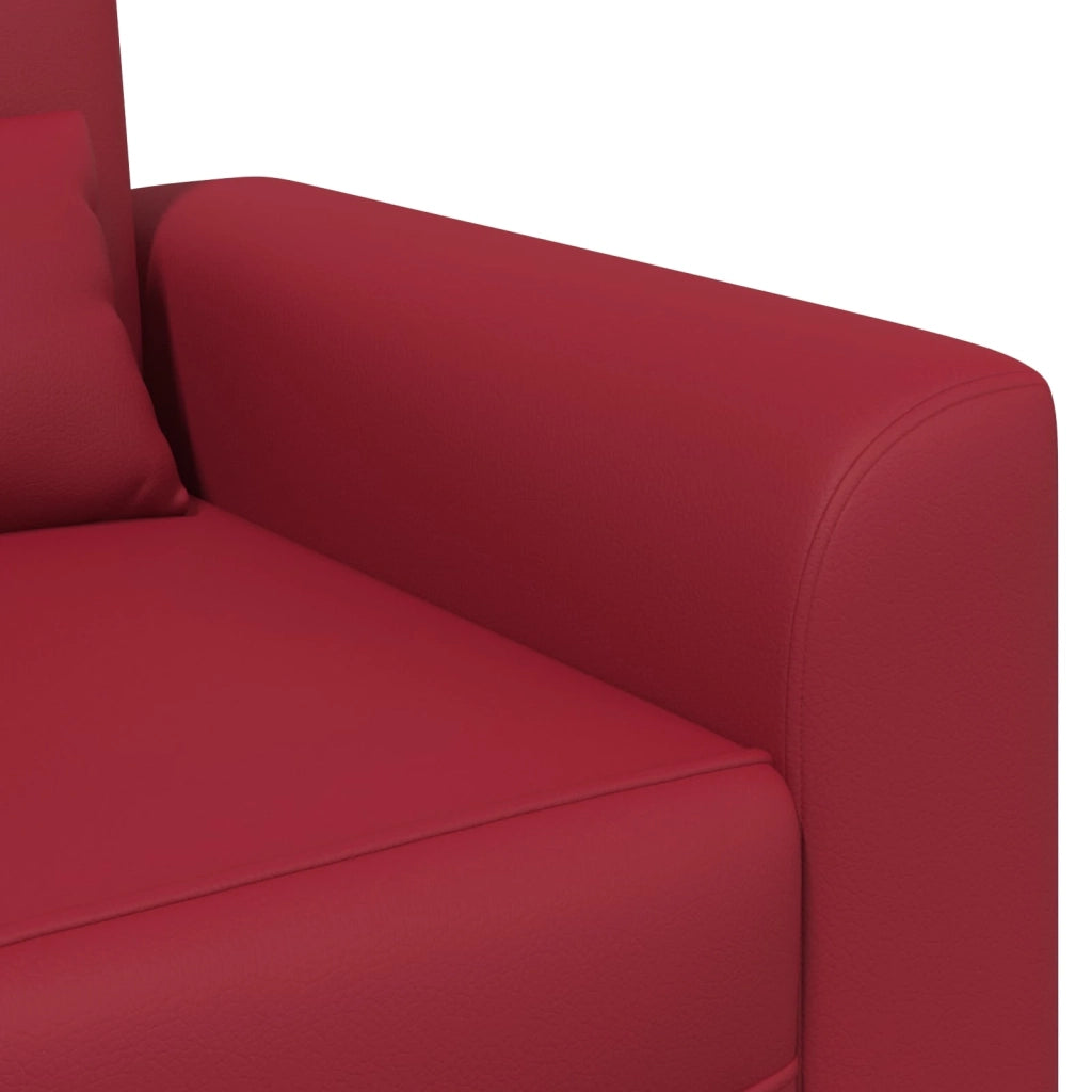Divano Sedia-Poltrona Rosso Vino Similpelle