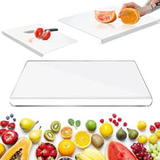 Piastra di taglio in acrilato, 45 cm x 35 cm, trasparente, per il bancone, con superficie antiscivolo, piastra di taglio in acrilato trasparente con bordo.