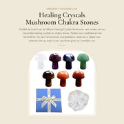 Set di Pietre di Chakra con Funghi di Cristallo per Meditazione e Guarigione Naturale