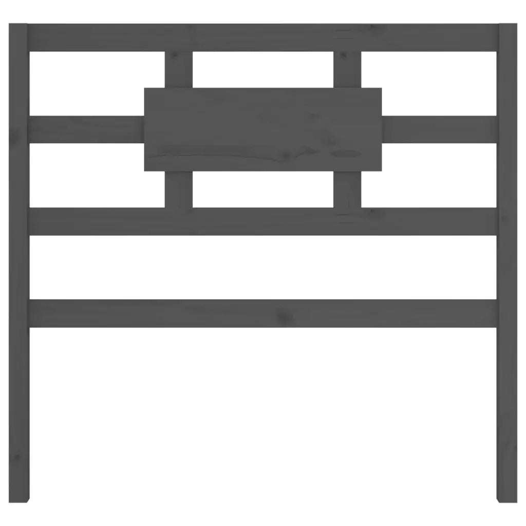 Testiera per Letto Grigia 105,5x4x100 cm Legno Massello di Pino 818027