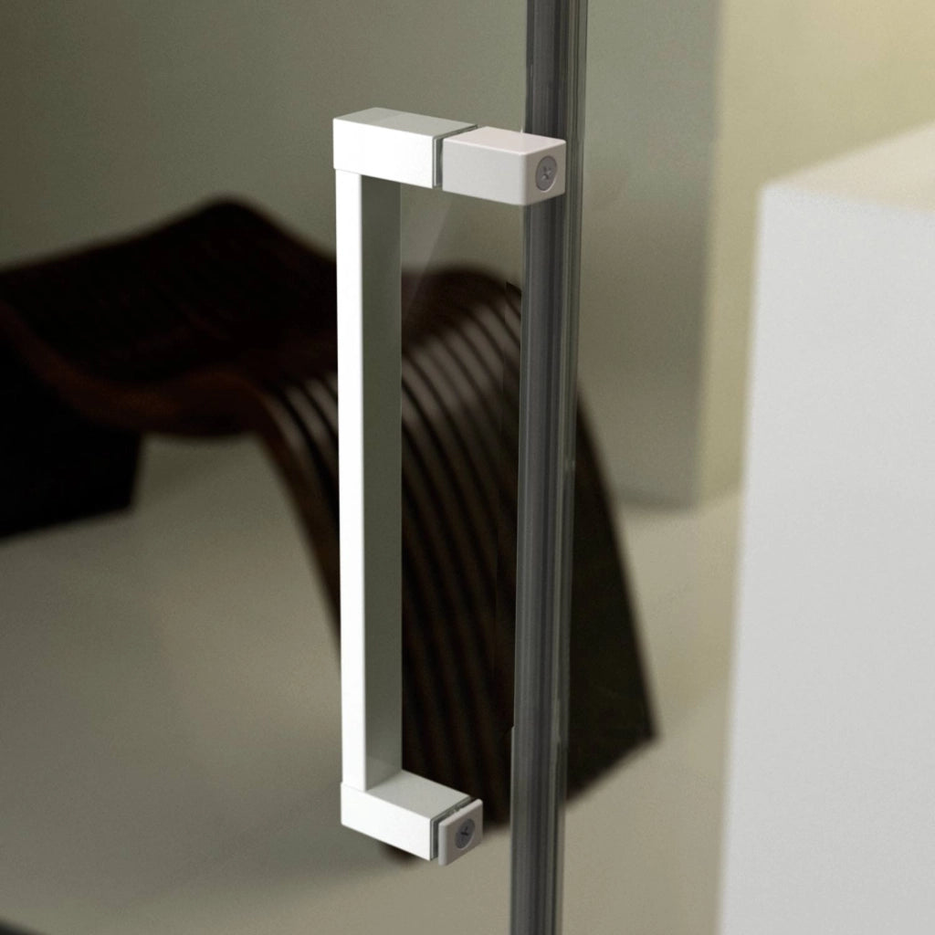 Box Doccia 75x100 CM H 200 Vetro Trasparente Profilo Bianco mod. Lite