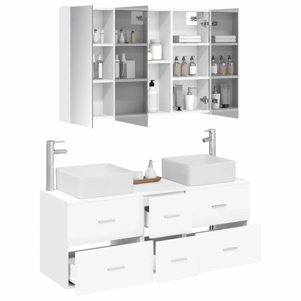Set di mobili per il bagno 4 pcs Bianco 3406783