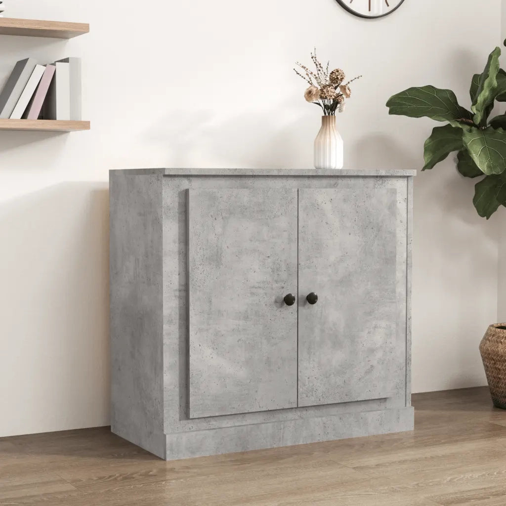 Credenza | Madia | Buffet da pranzo | Armadio da pranzo Grigio Cemento 70x35,5x67,5 cm in Legno Multistrato