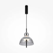 Maytoni Lampadario moderno Bangkok 1 luce LED integrato nero metallo vetro