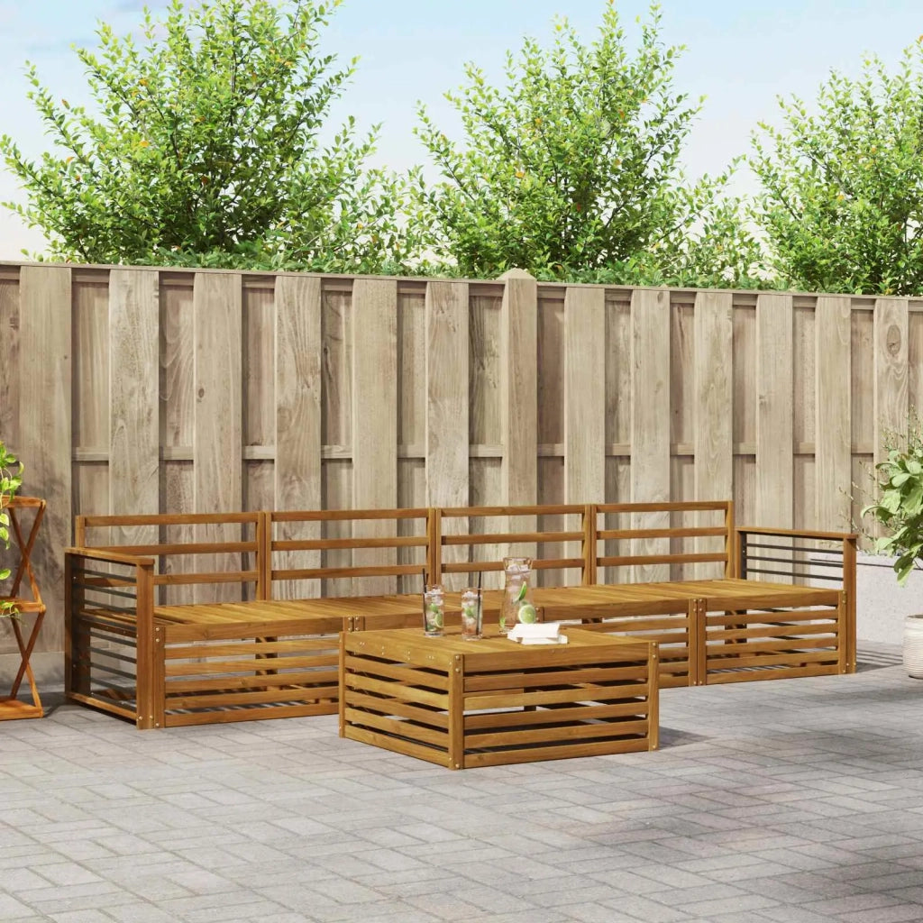 Set di divani da esterno 5 pcs Naturale