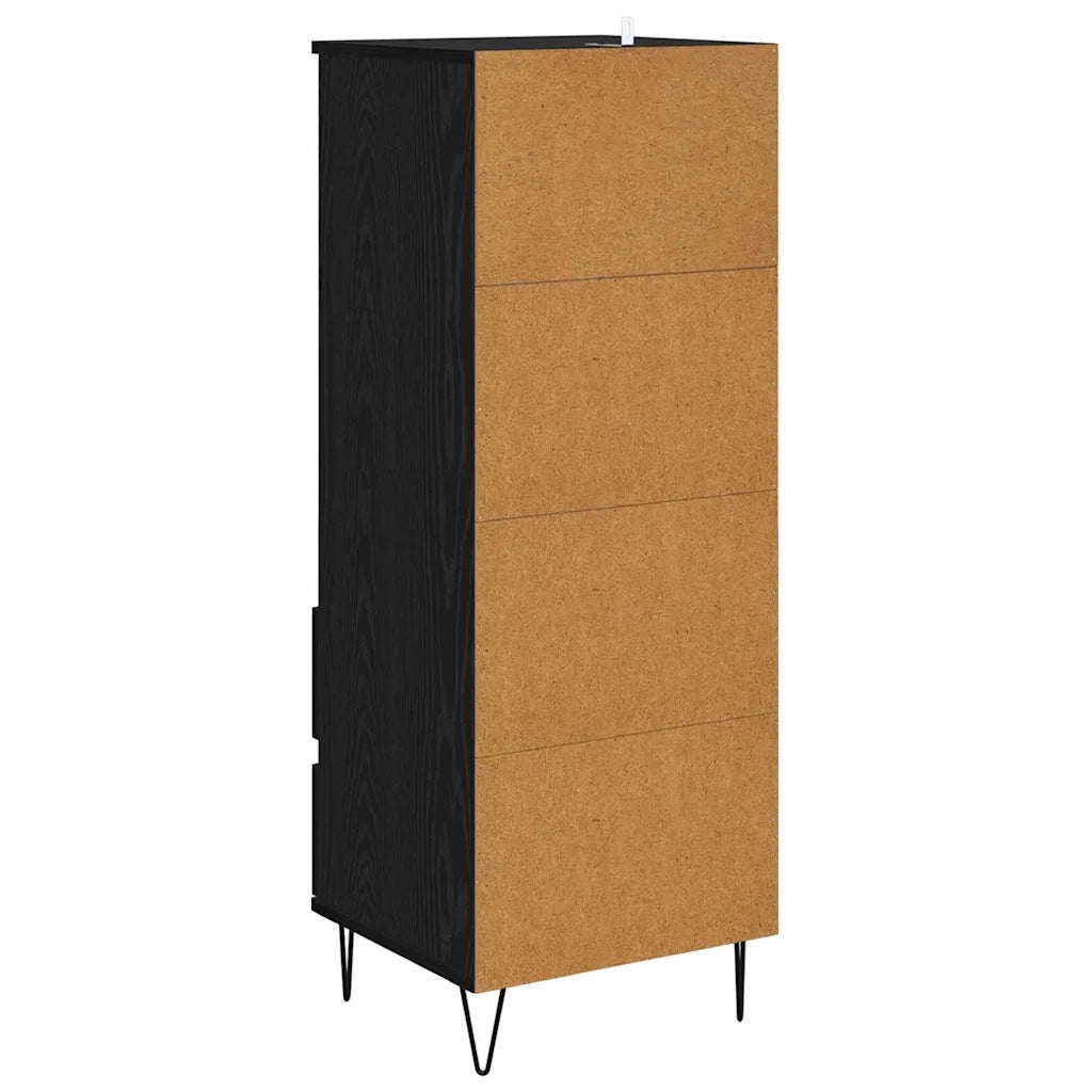 Credenza-Buffet-Armadio da cucina Rovere Nero 40 x 36 x 110 cm Legno multistrato 344876