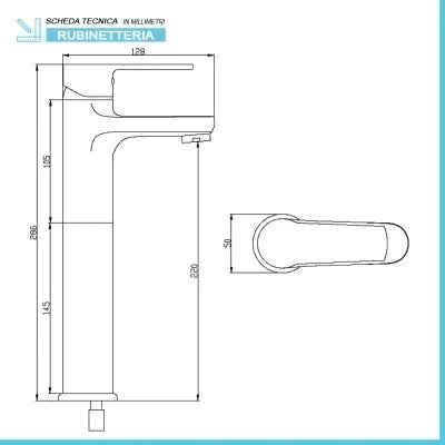Set miscelatori lavabo alto e bidet cromato con scarico incluso Juliette