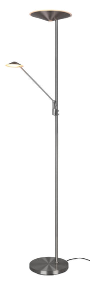 Piantana da Interno a LED in Metallo Nikel Satinato