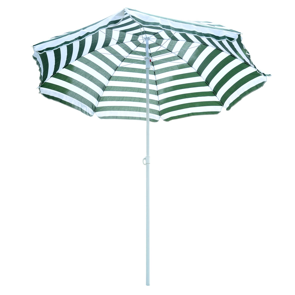 Ombrellone da Giardino con Tetto Inclinabile ¨C Zephmum ¨C ?180 cm Verde e Bianco