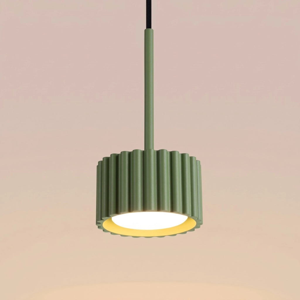 Lampada a sospensione AURA 1 verde oliva Gx53