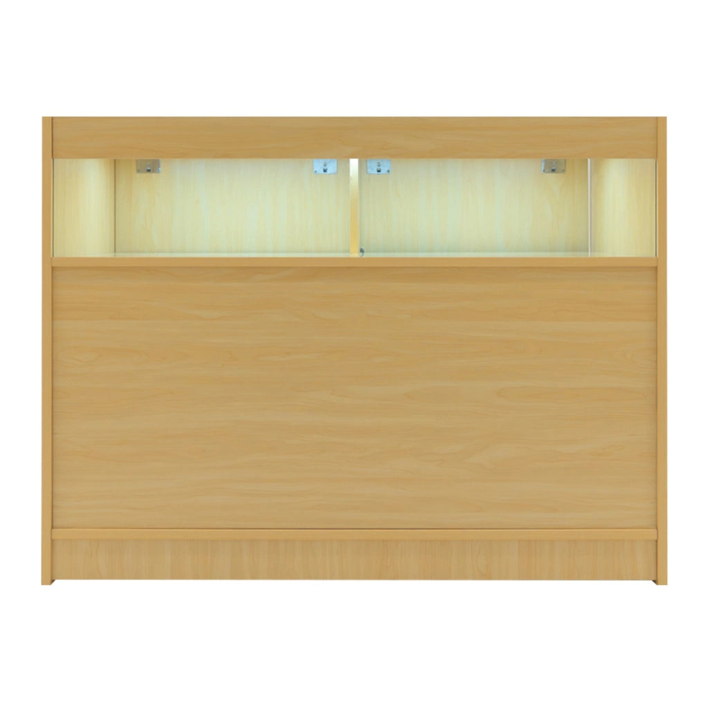 Set Banconi Negozio Acero Luna LED B1200 CM60 TB60 con Serrature e Vetrina