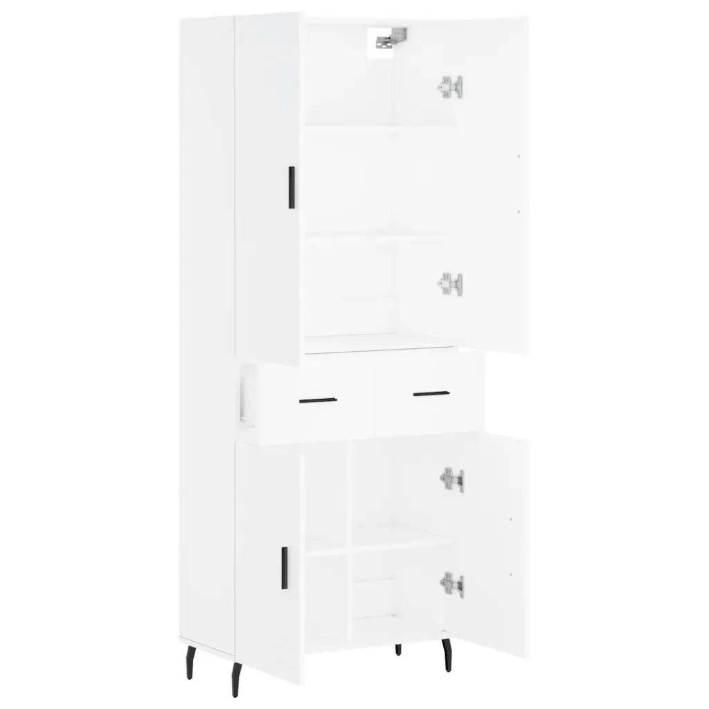 Credenza Bianca 69,5x34x180 cm in Legno Multistrato 3198161