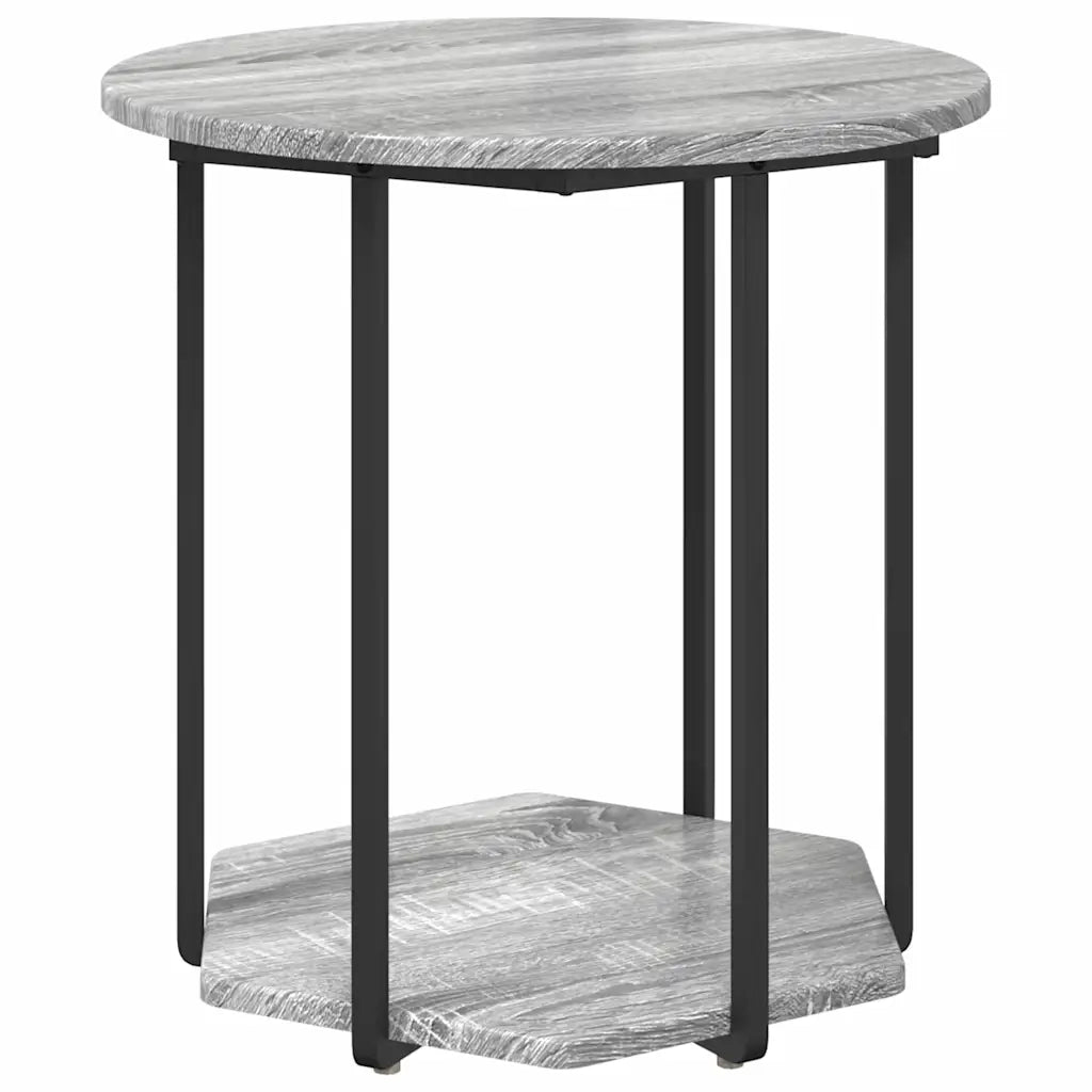 Set tavolini con lo scaffale 2 pcs Grigio 869717