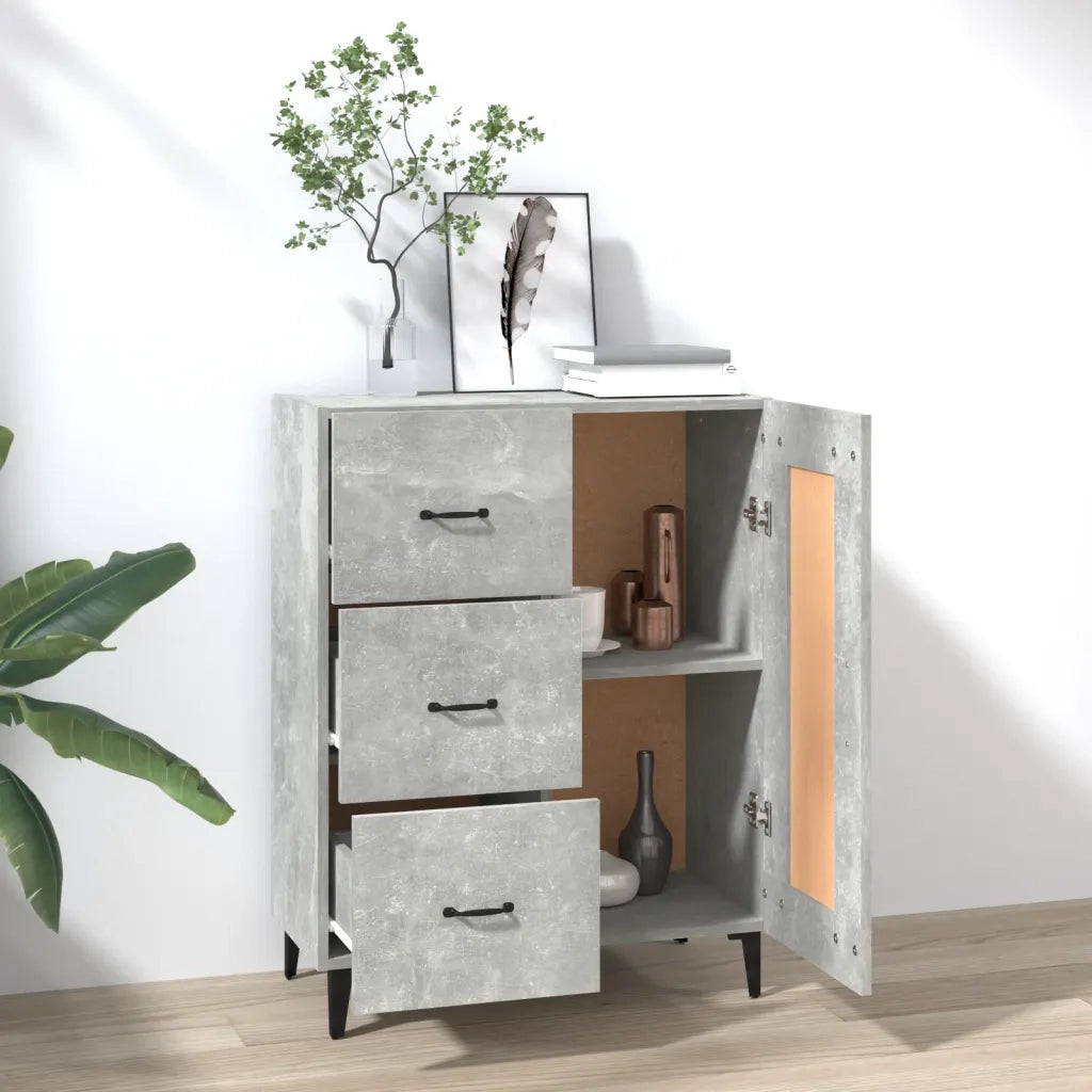Credenza Grigio Cemento 69,5x34x90 cm in Legno Multistrato cod mxl 23325