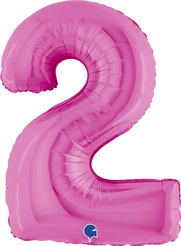 MAURY'S PALLONCINO MYLAR FUXIA "2" 26 POLLICI