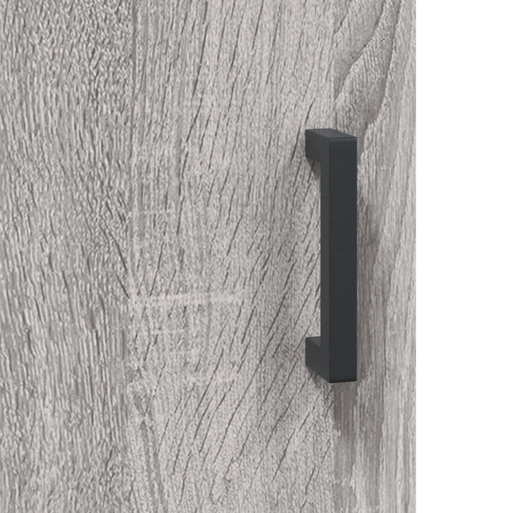 Buffet credenza cassettiera armadio mobile contenitore organizer cucina soggiorno salotto rovere Sonoma alto 69,5 x 34 x 180 cm legno ingegnerizzato grigio 02_0035454