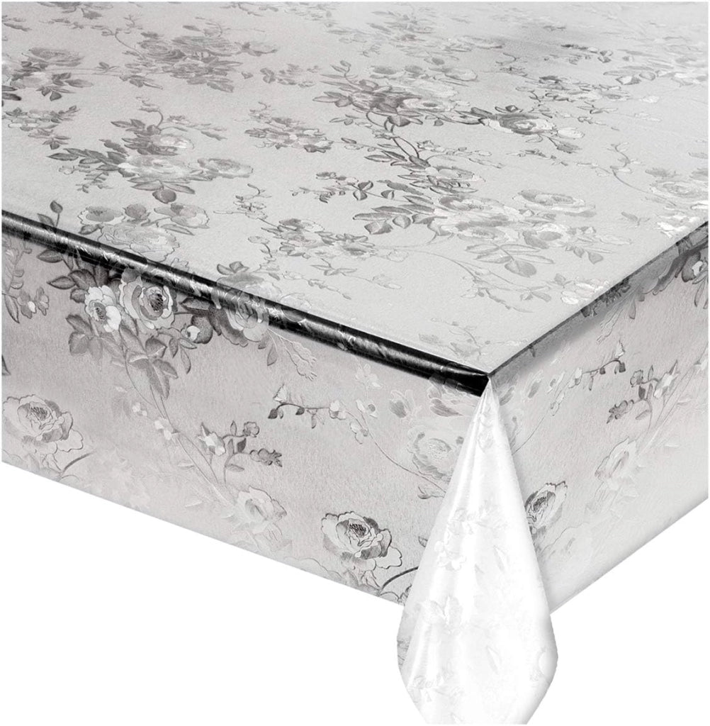 Tovaglia Trasparente Antimacchia 140x260 cm Moderna Plastificata Lucida Copritavolo Pvc Dis.C