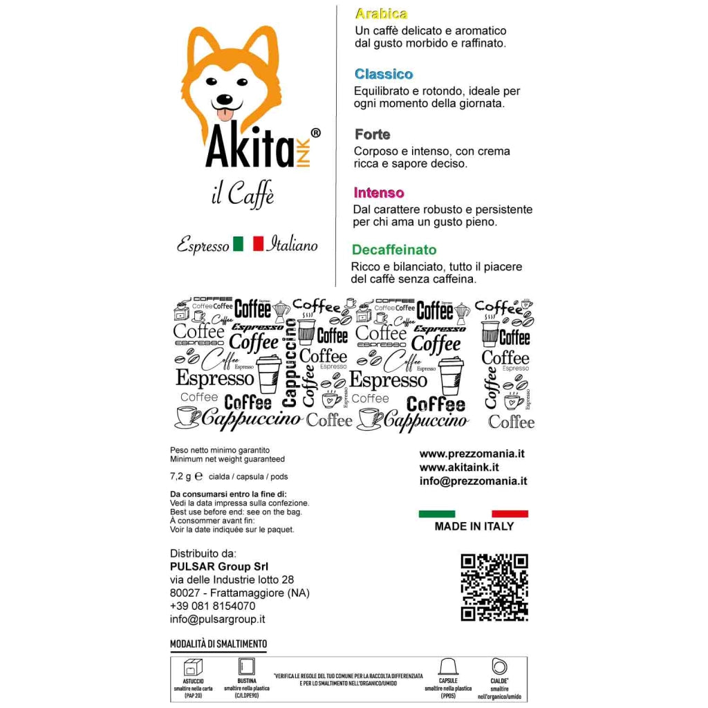 Caffe' Akitaink Cialda Miscela Intenso 50 Cialde Ese
