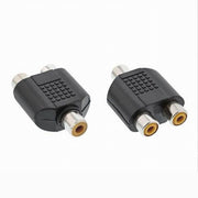 Trade Shop - Connettore Adattatore Splitter Rca Femmina A 2 Aux Rca Femmina Audio Video C-026 -