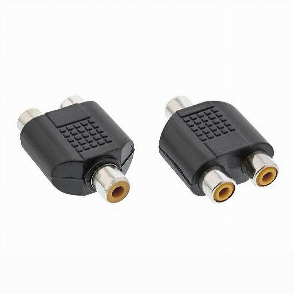 Trade Shop - Connettore Adattatore Splitter Rca Femmina A 2 Aux Rca Femmina Audio Video C-026 -