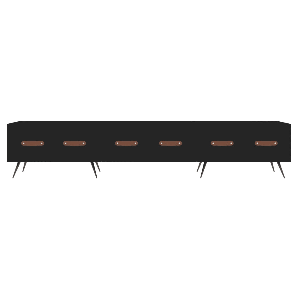 Mobile Porta TV Nero 150x36x30 cm in Legno Multistrato 829125
